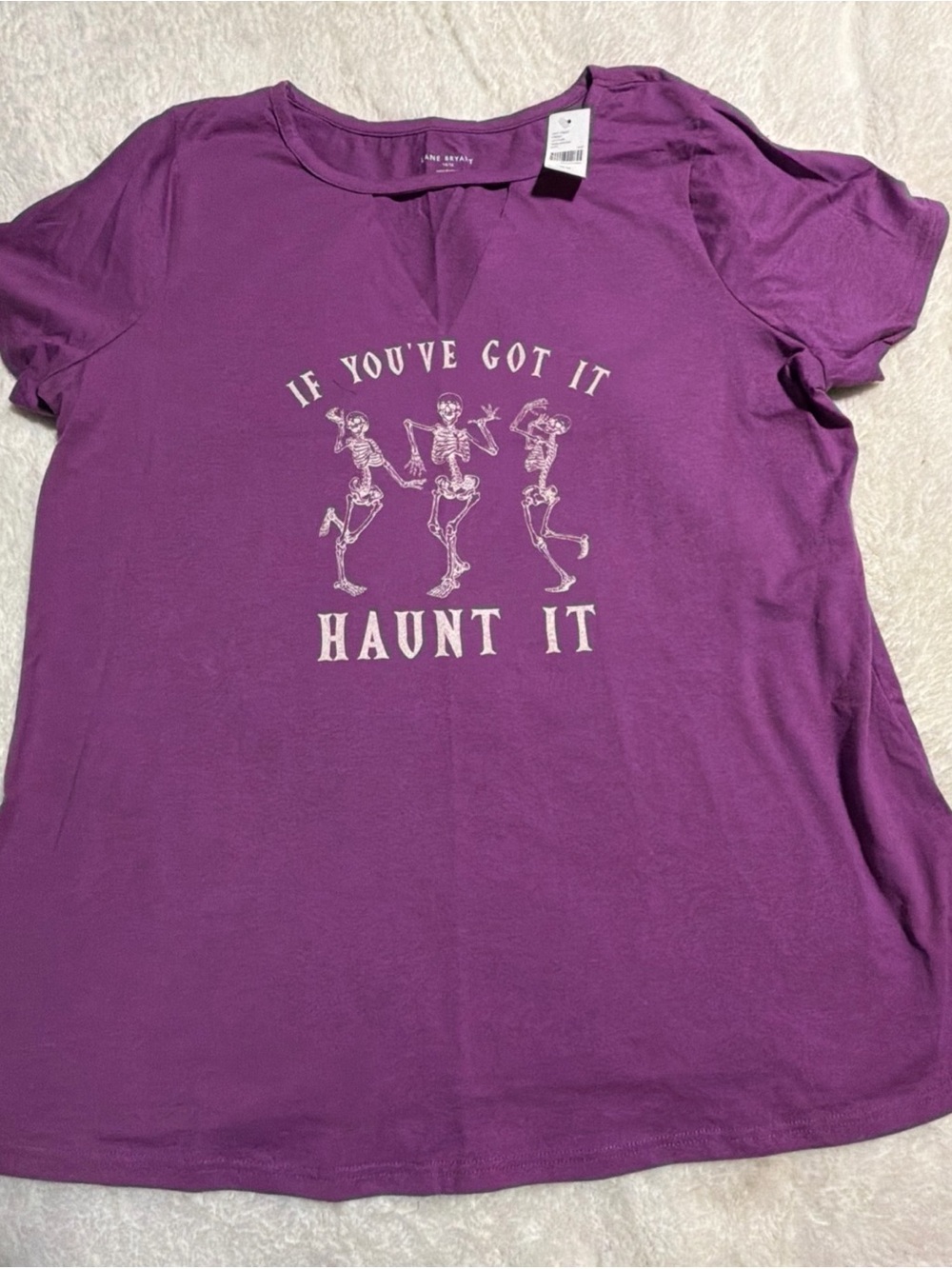 NWT Lane Bryant Halloween Tee Shirt If You've Got It Haunt Women’s Sz 14/16